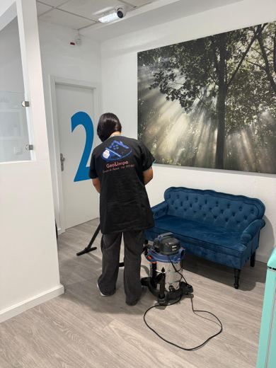Trabalho de limpeza da GeoLimpa